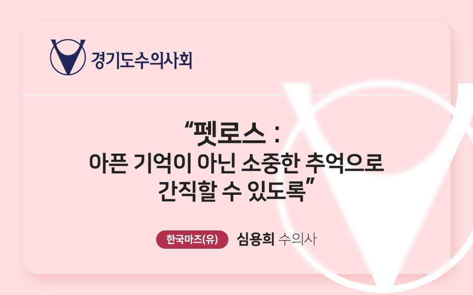펫로스 : 아픈 기억이 아닌 소중한 추억으로 간직할 수 있도록