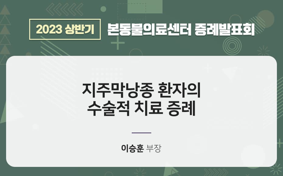 지주막낭종 환자의 수술적 치료 증례